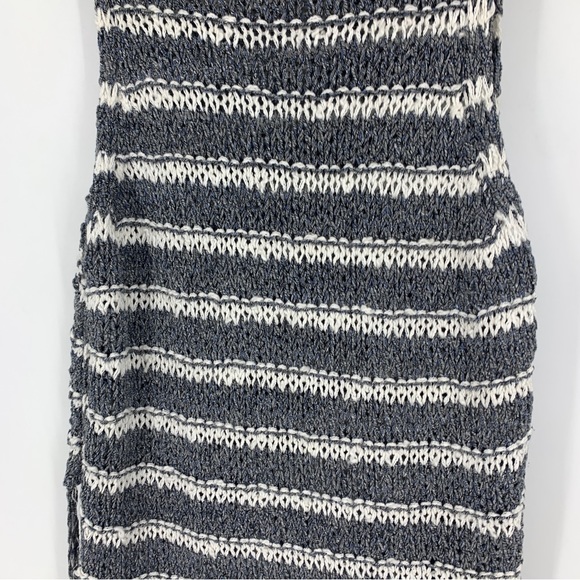 Free People Womens Small Folksong Midnight Striped Fringe Tunic OB475300 - Picture 10 of 12